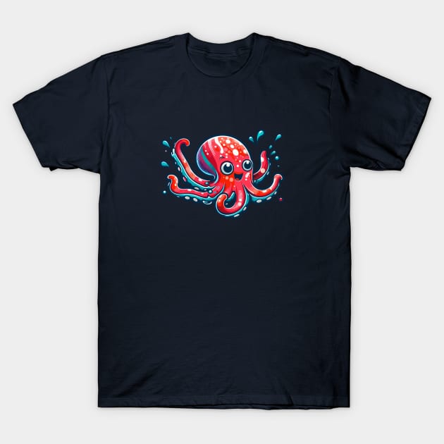 Cute red octopi T-Shirt by AnnArtshock